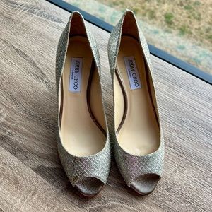 COPY - Jimmy Choo Peep Toe Stilettos size 39 (Eur)/ 8 (US)
